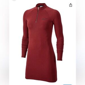 Nike Women's Long Sleeve Burgundy Dress Size M